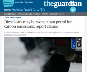 diesel car worse than petrol CO2 by The Guardian