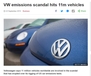 VE emissions scandal hits 11m vehicles article