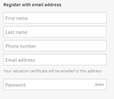 Register with email address