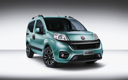 The compact Fiat Qubo is a good option for a medium-sized dog.
