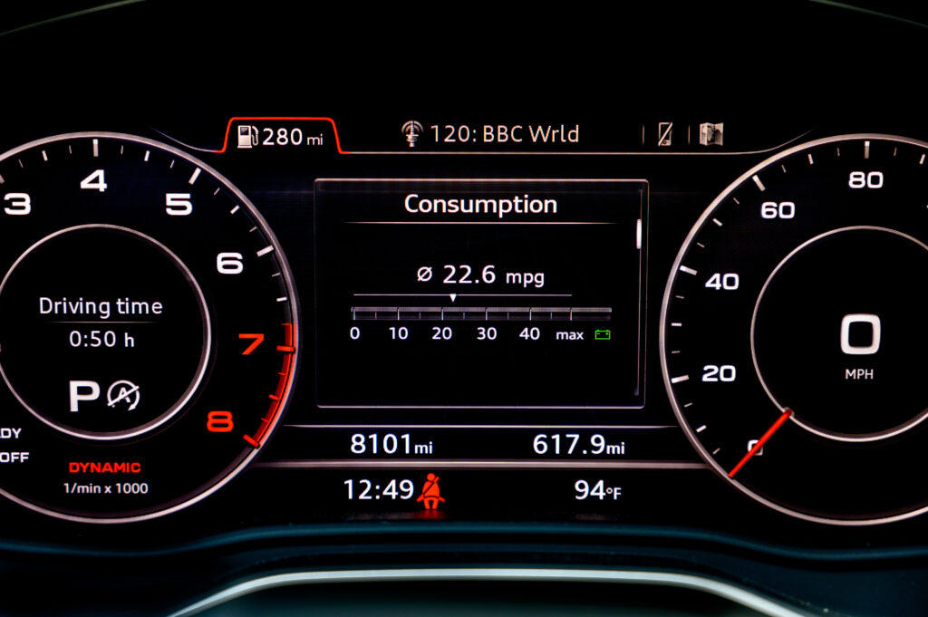 low mileage dashboard 